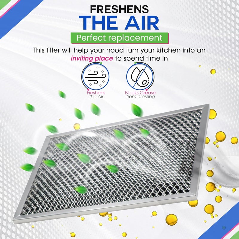 Bagean Stove Hood Vent Filter 10.5" x 8.8" 41F 97007696 Fit's Nutone & Broan Range Hood Filter Replacement for Ductless Exhaust Fan - Mesh Screen Filters Grease & Carbon Freshens Kitchen Oven Air (1-Pack) - Image 4